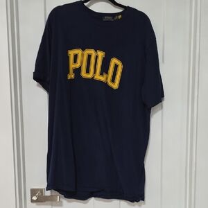 Ralph Lauren Navy Tee with Yellow Accents